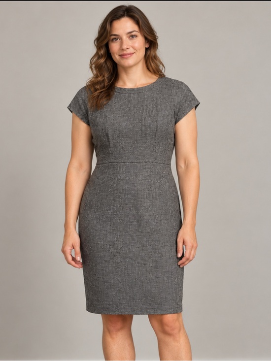 Brooks Brothers Dresses & Skirts - Brooks Brothers Gray Herringbone Dress Size 10 Preppy Old Money Dark Academia